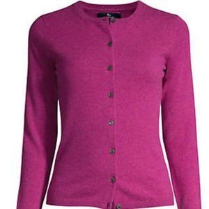 Lands End PS 'rubellite heather' cashmere cardigan